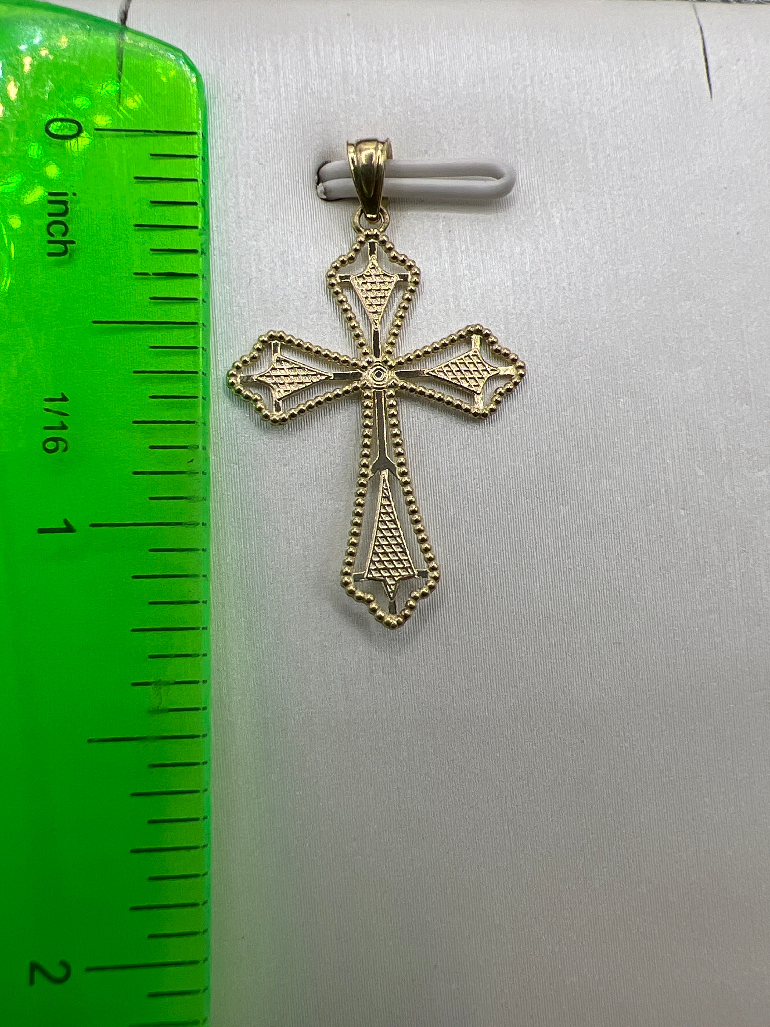 10k yellow gold cross pendant