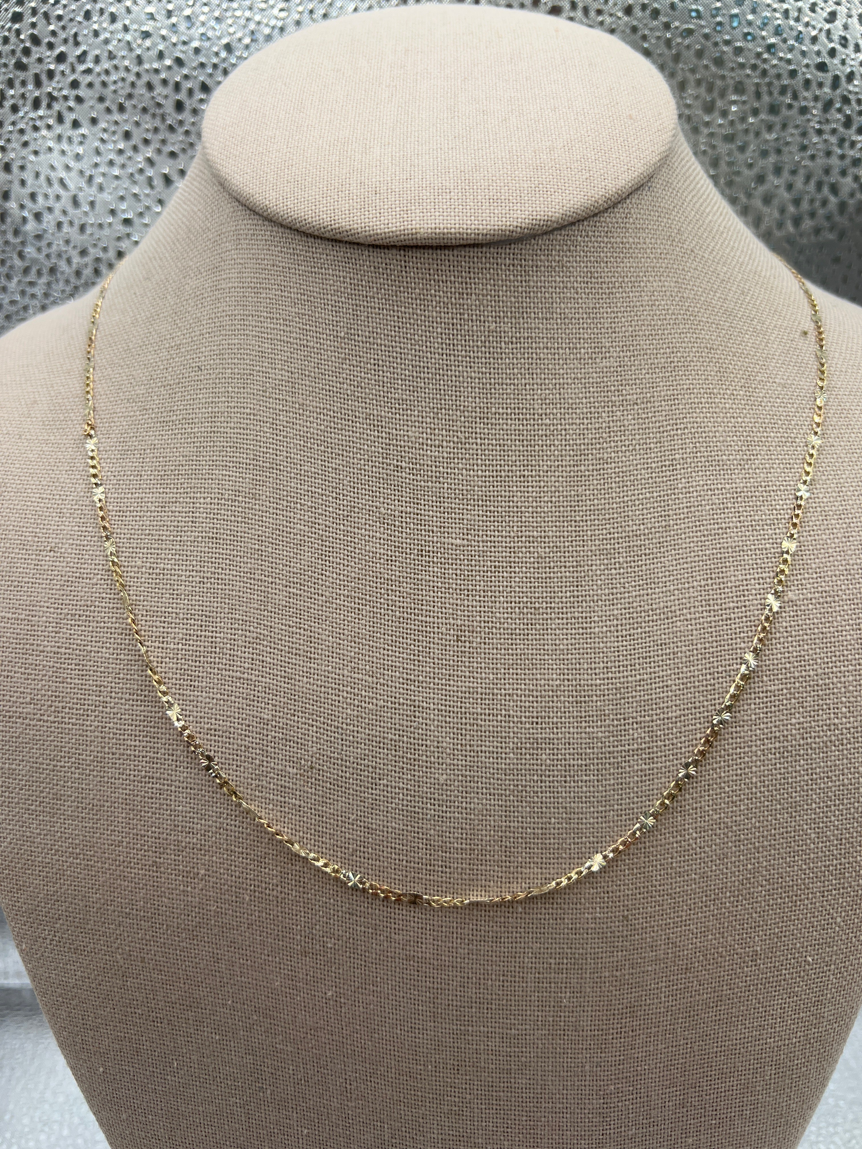 10k gold three valentine gold “20” 2mm