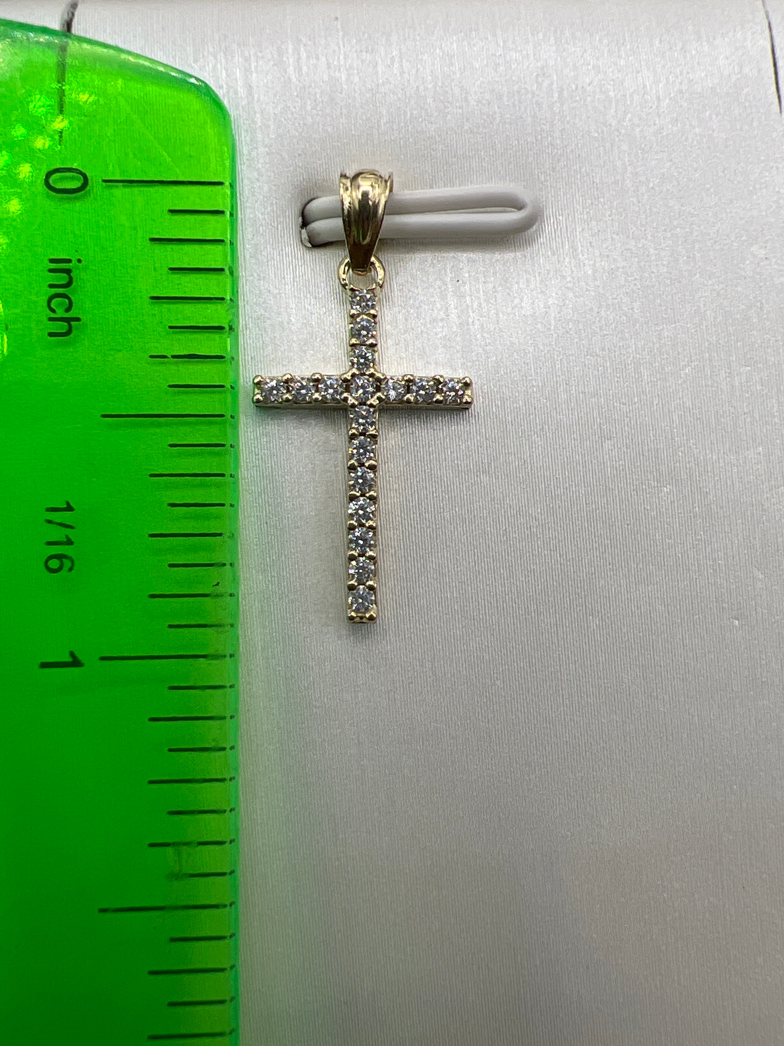 10k yellow gold cross pendant