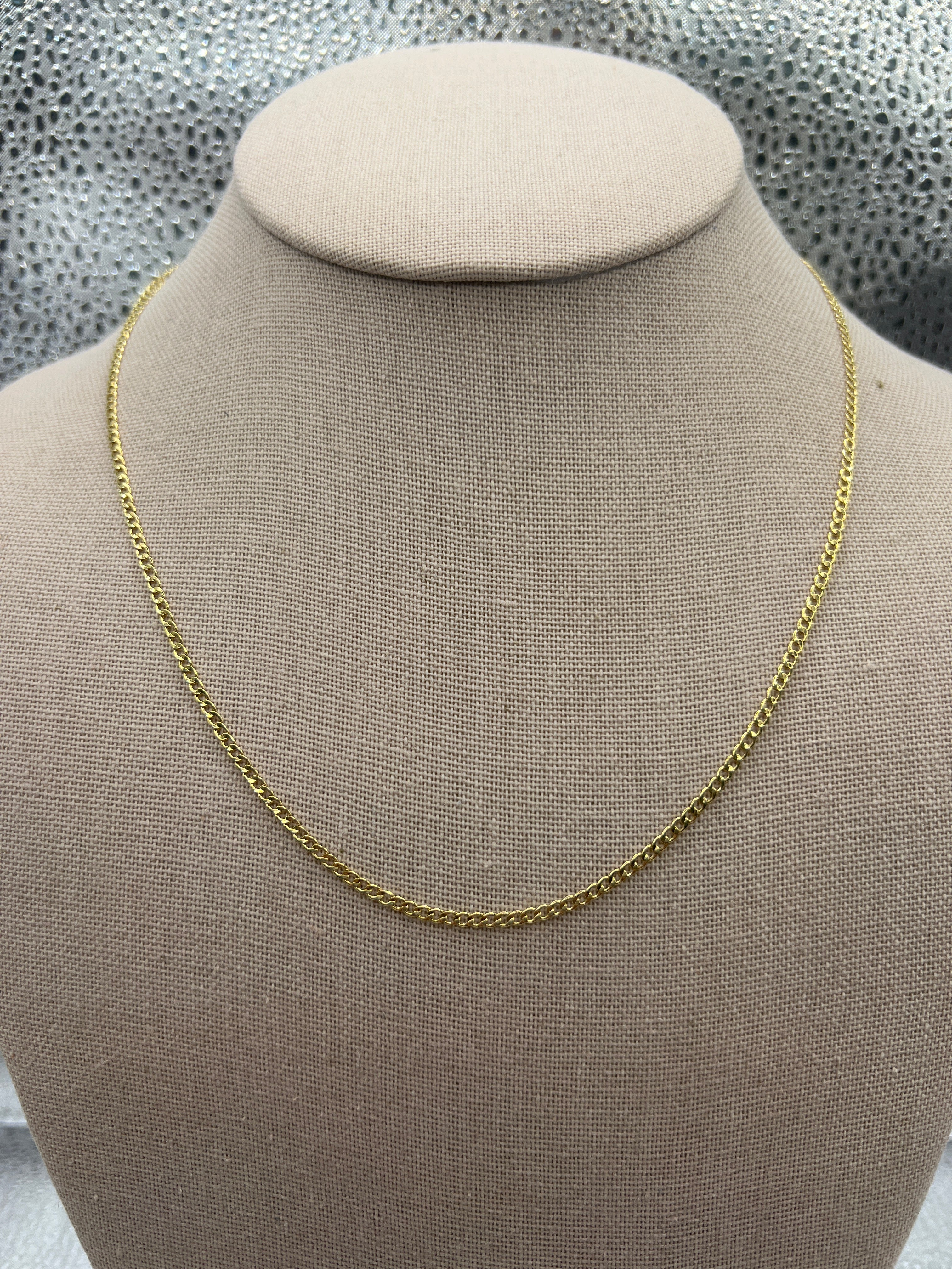 10k yellow gold Cuban chain “18” 2mm
