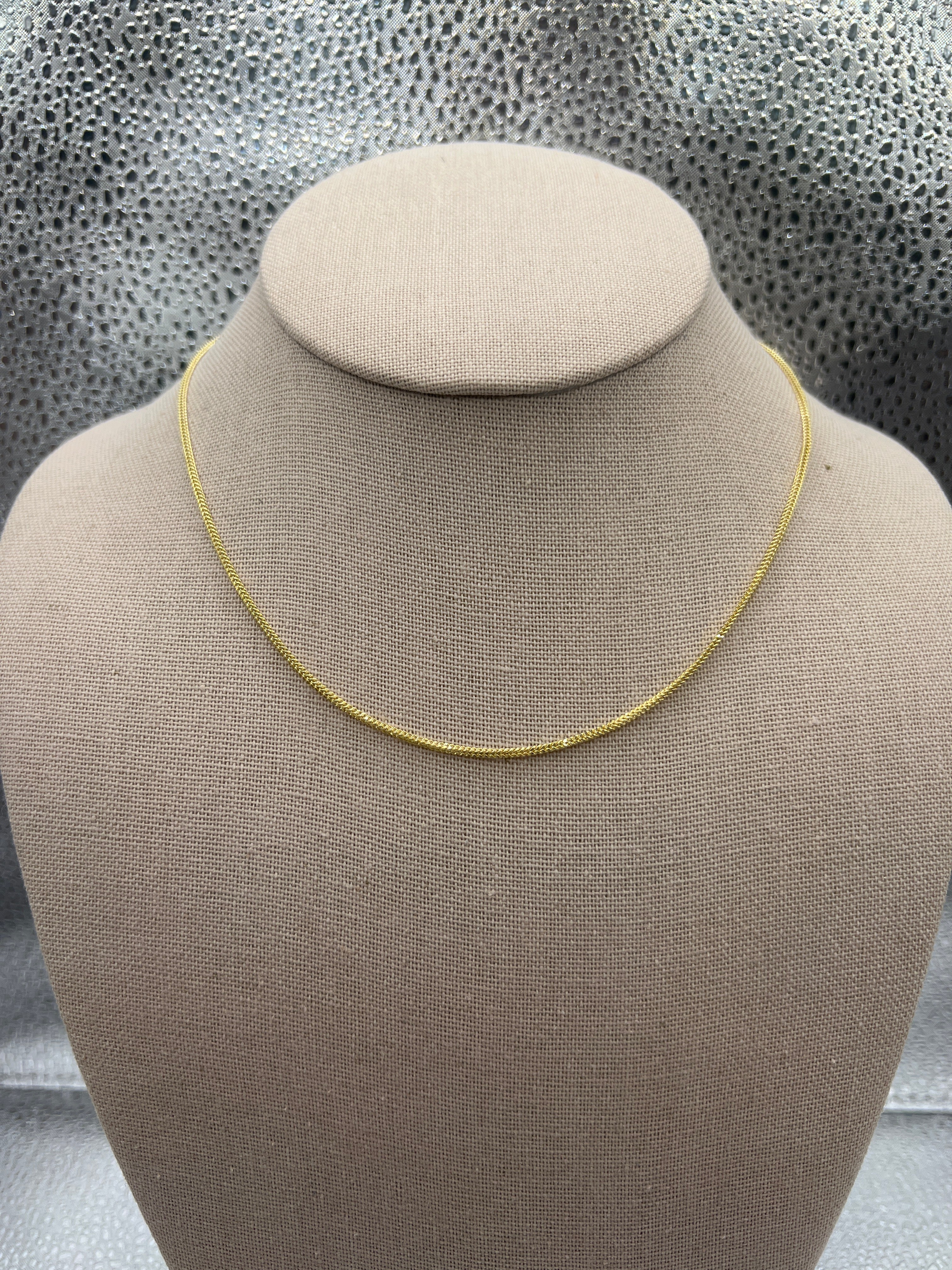 Cadena franc de oro amarillo de 10k "16" de 1.5mm