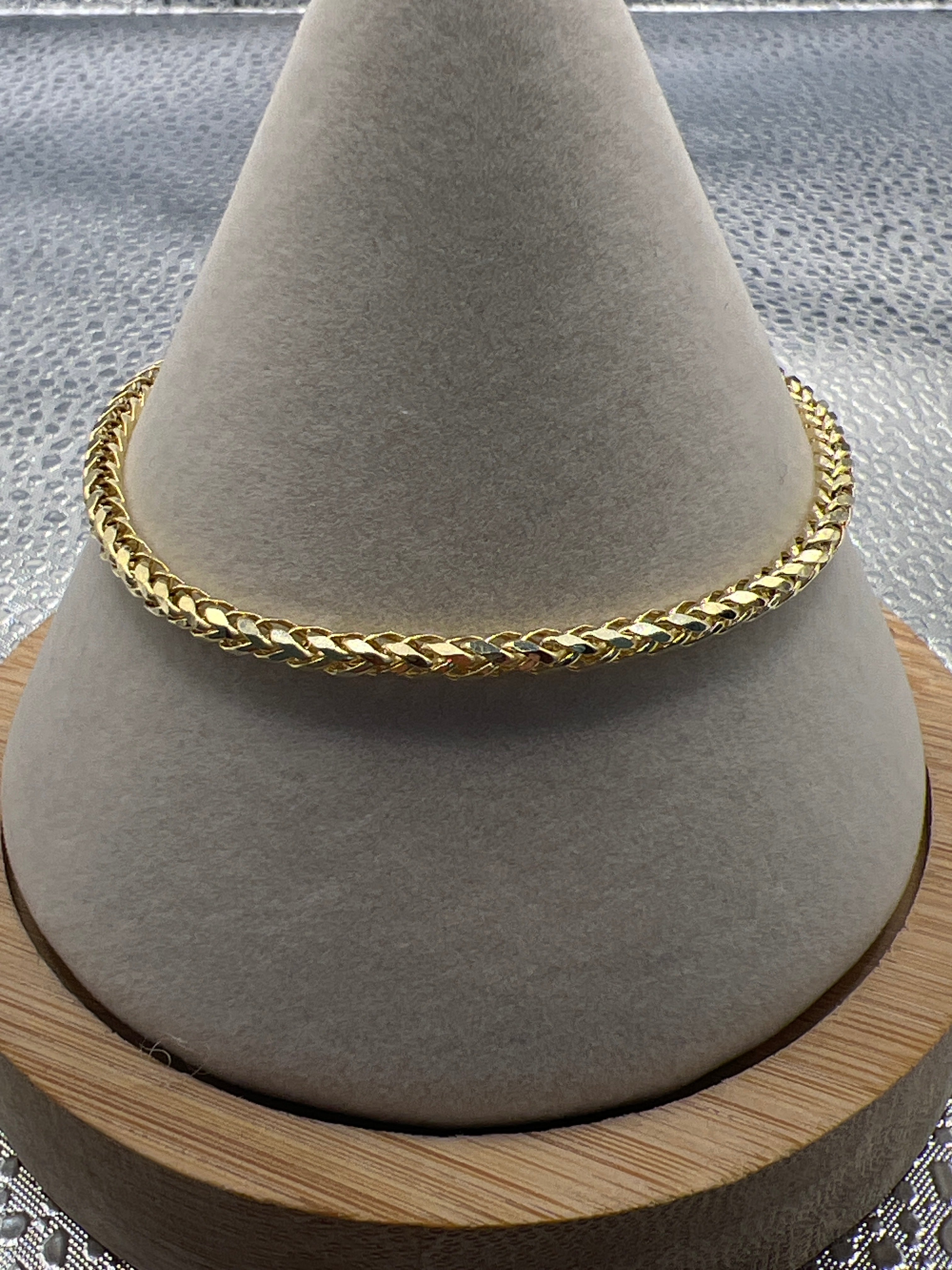 10k Yellow Gold Braided Bracelet “7” 3mm