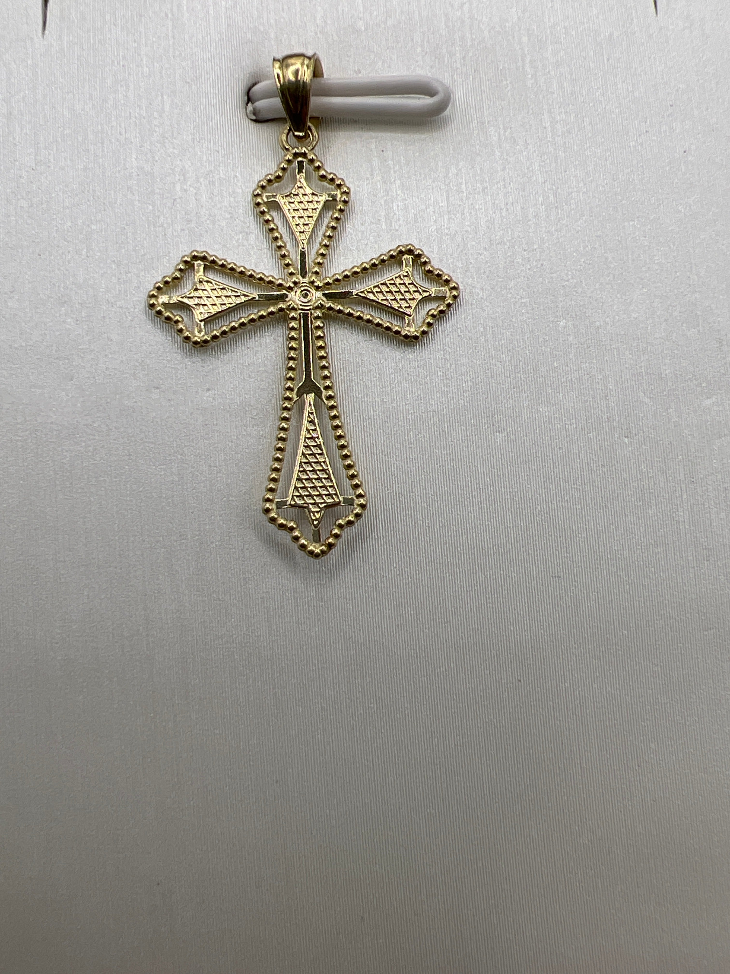 10k yellow gold cross pendant