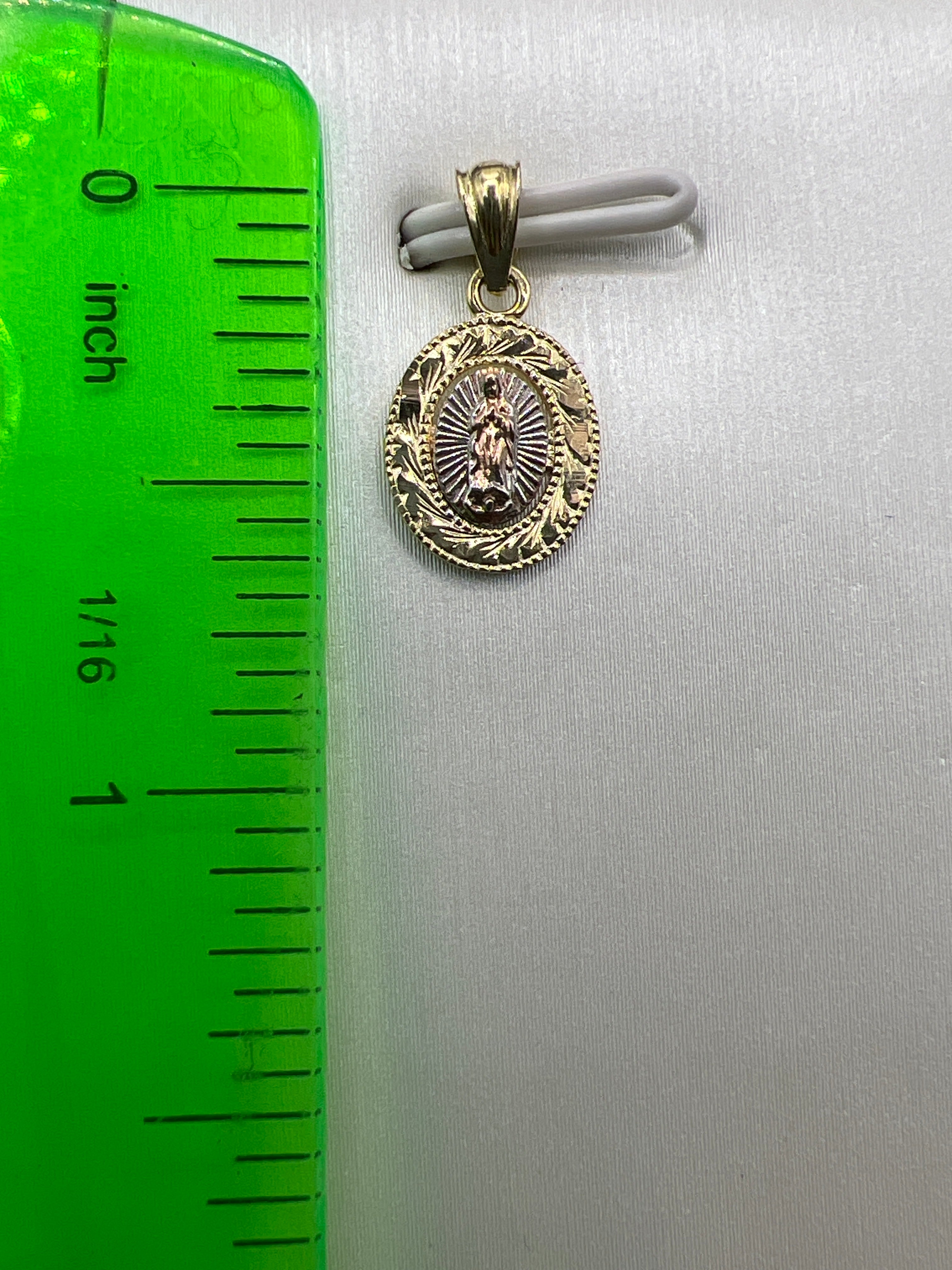 10k yellow gold Guadalupe pendant
