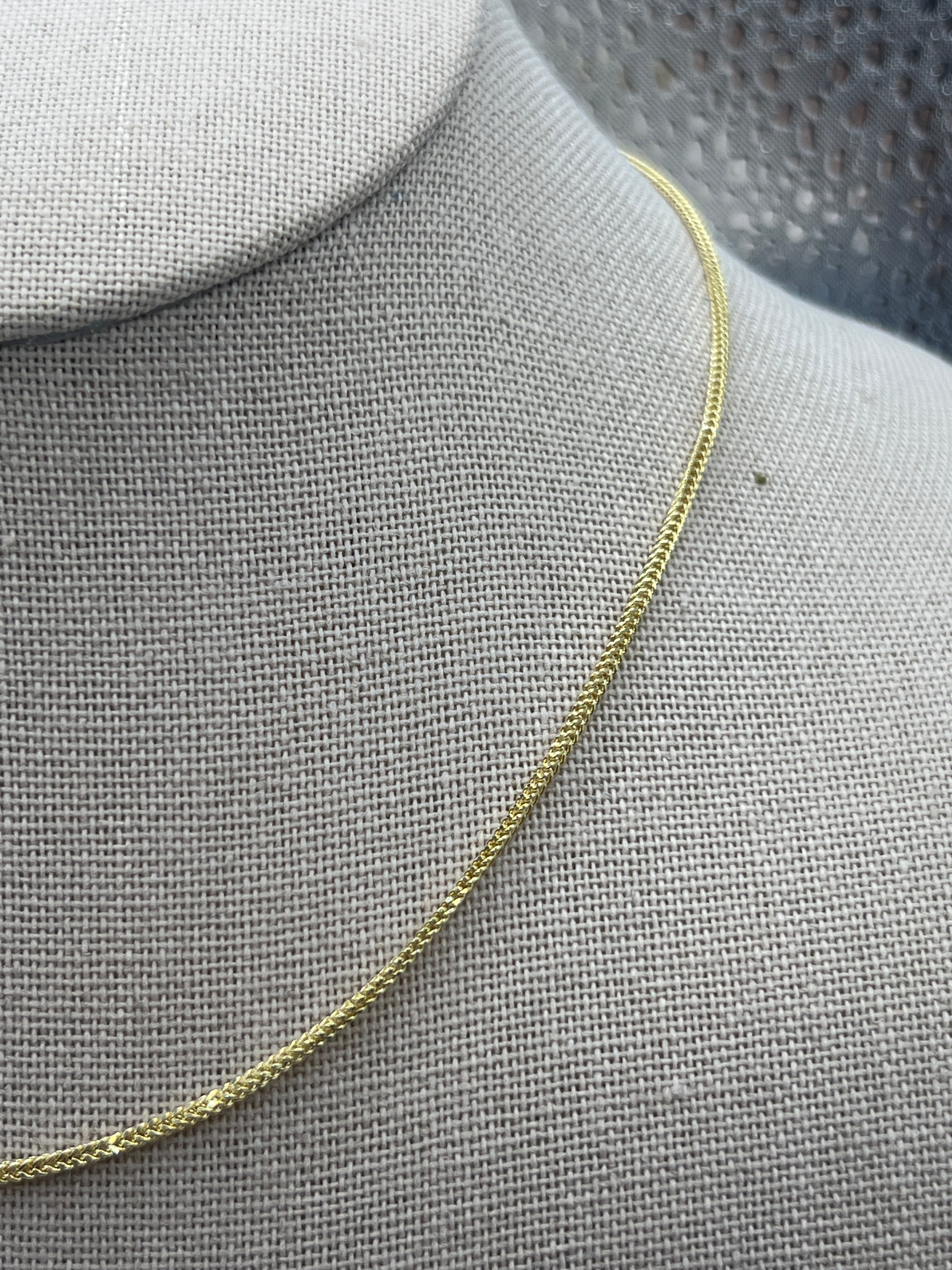 Cadena franc de oro amarillo de 10k "16" de 1.5mm