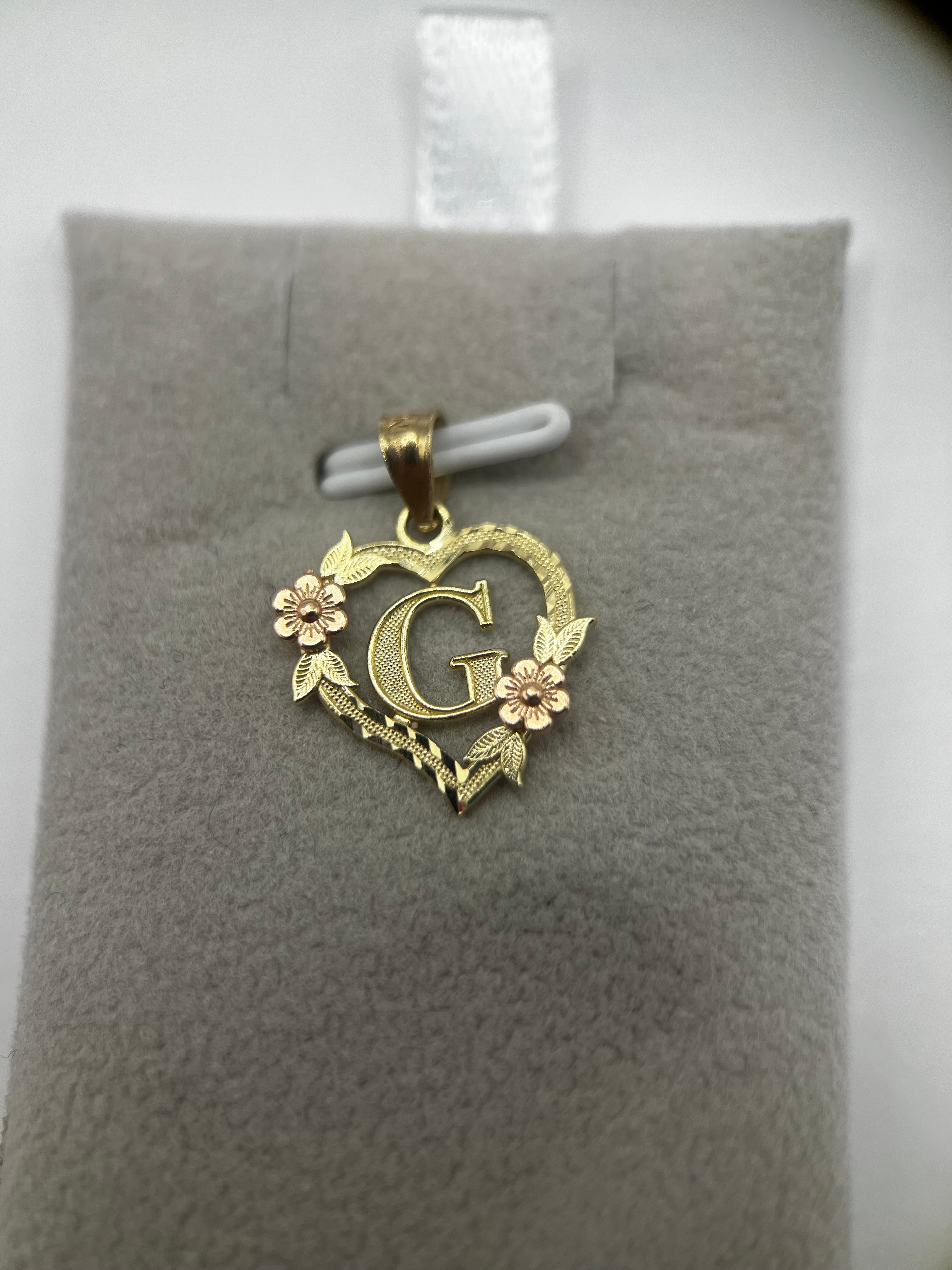 14k yellow gold letter charms