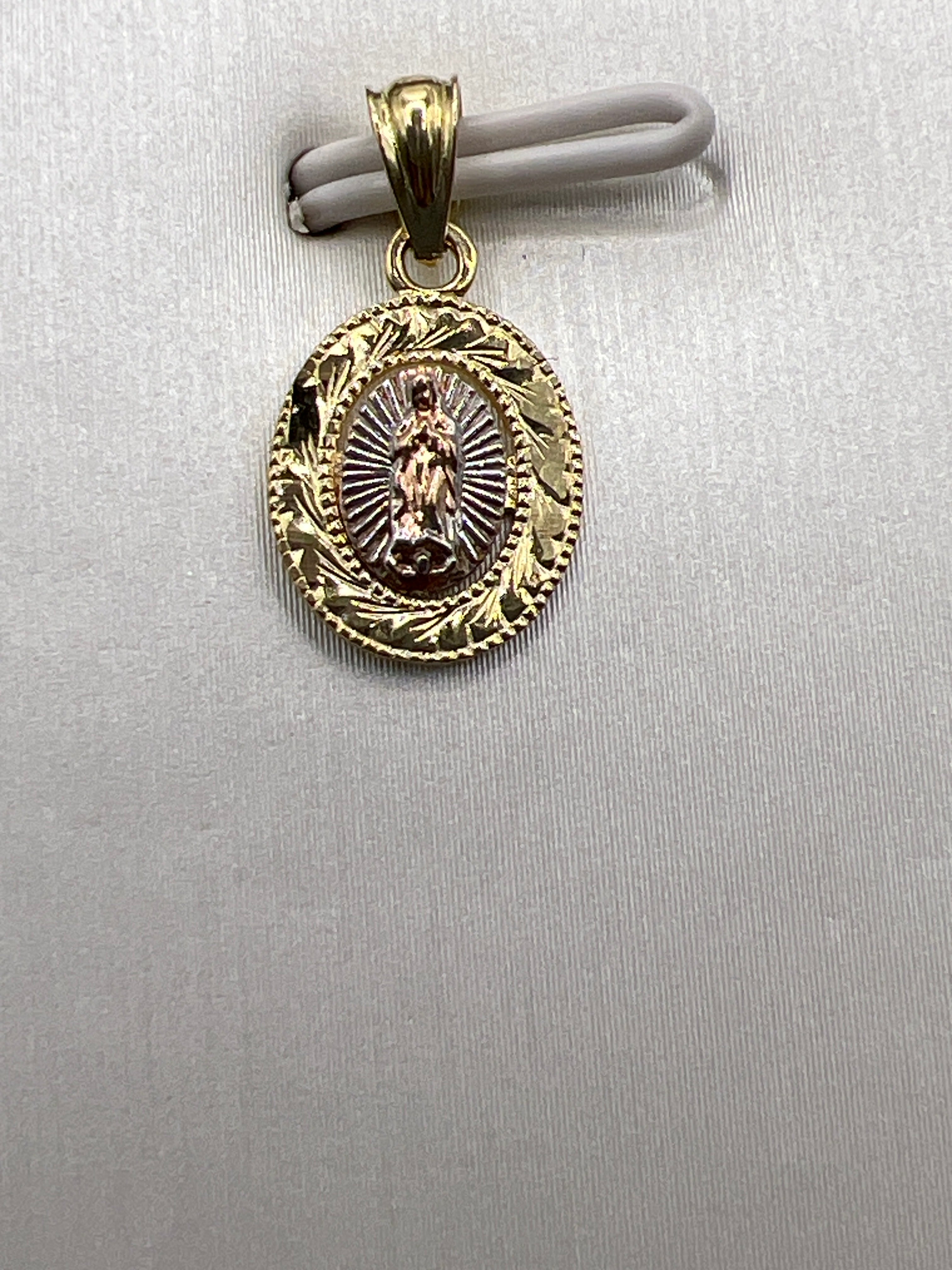 10k yellow gold Guadalupe pendant