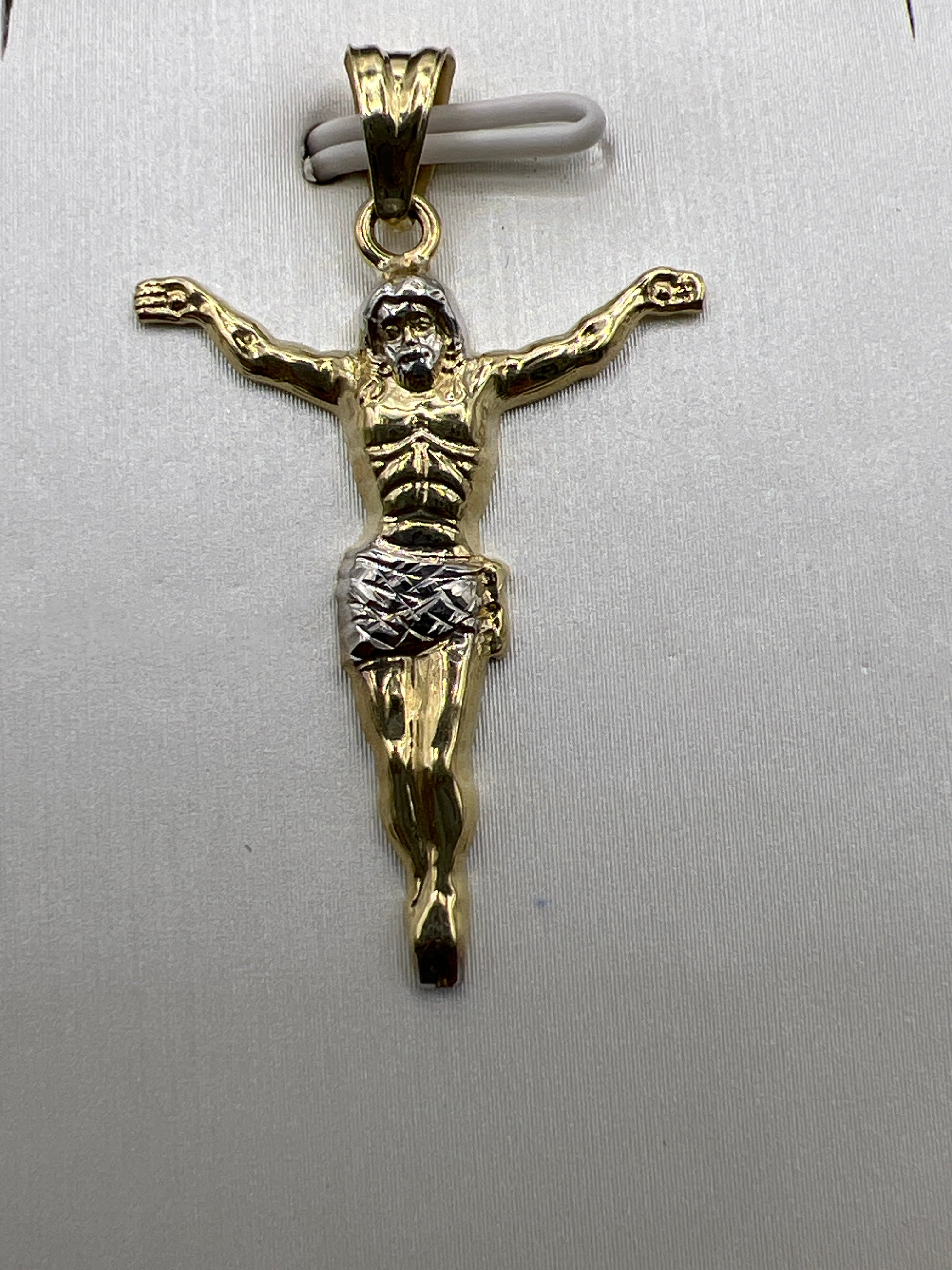 10k yellow gold Jesus pendant