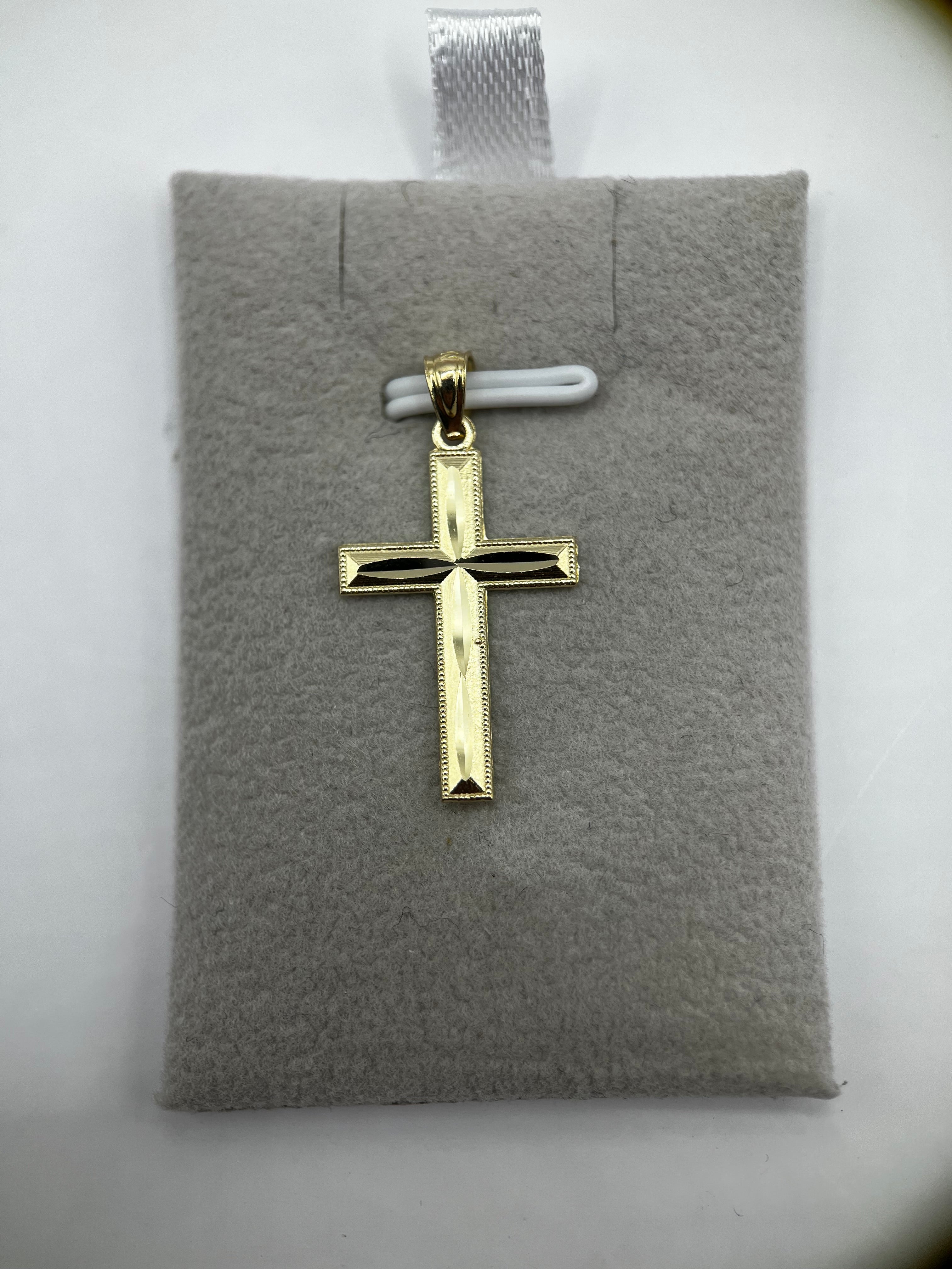 10k yellow gold cross pendant