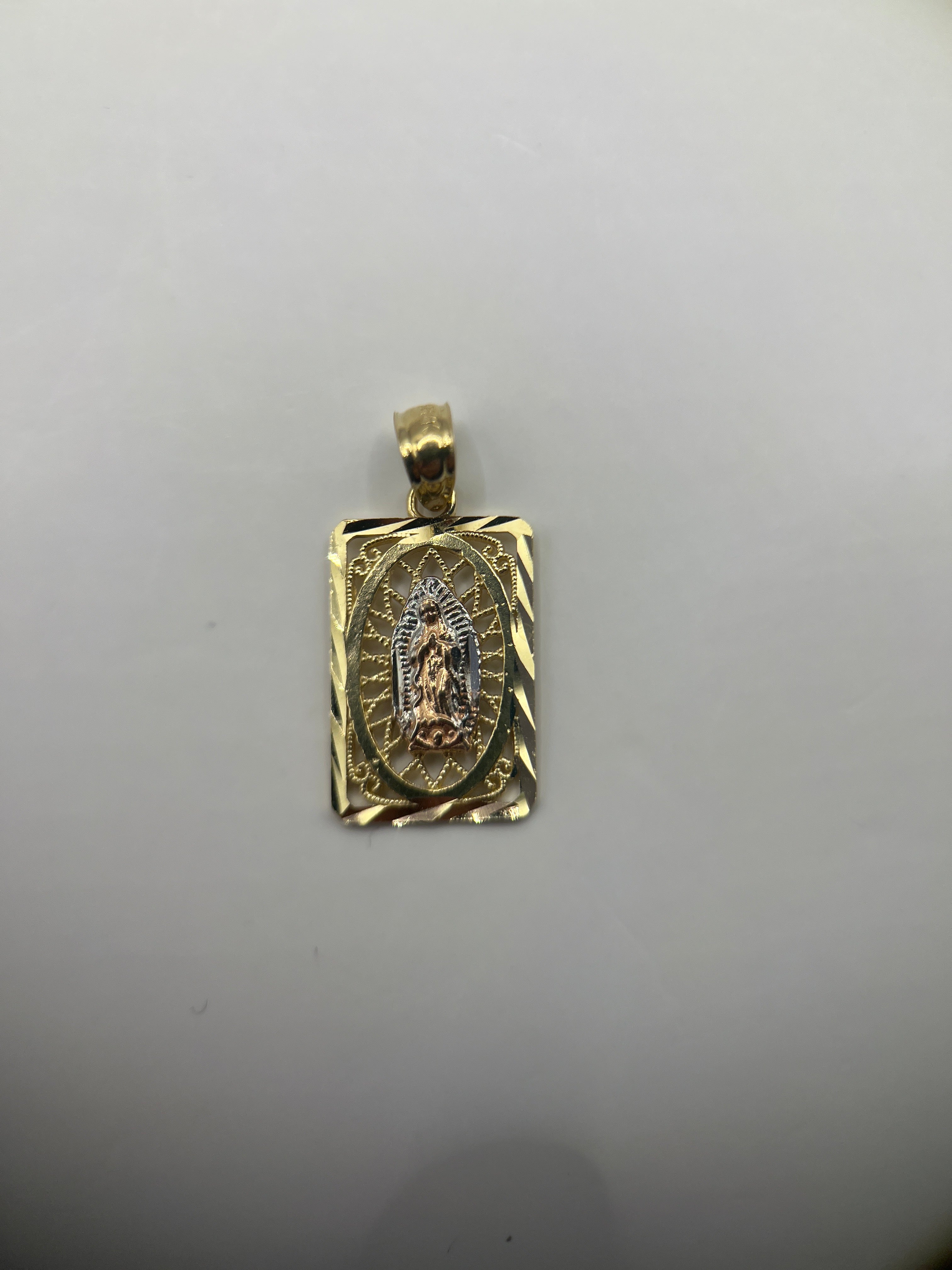 14k yellow gold Guadalupe pendant
