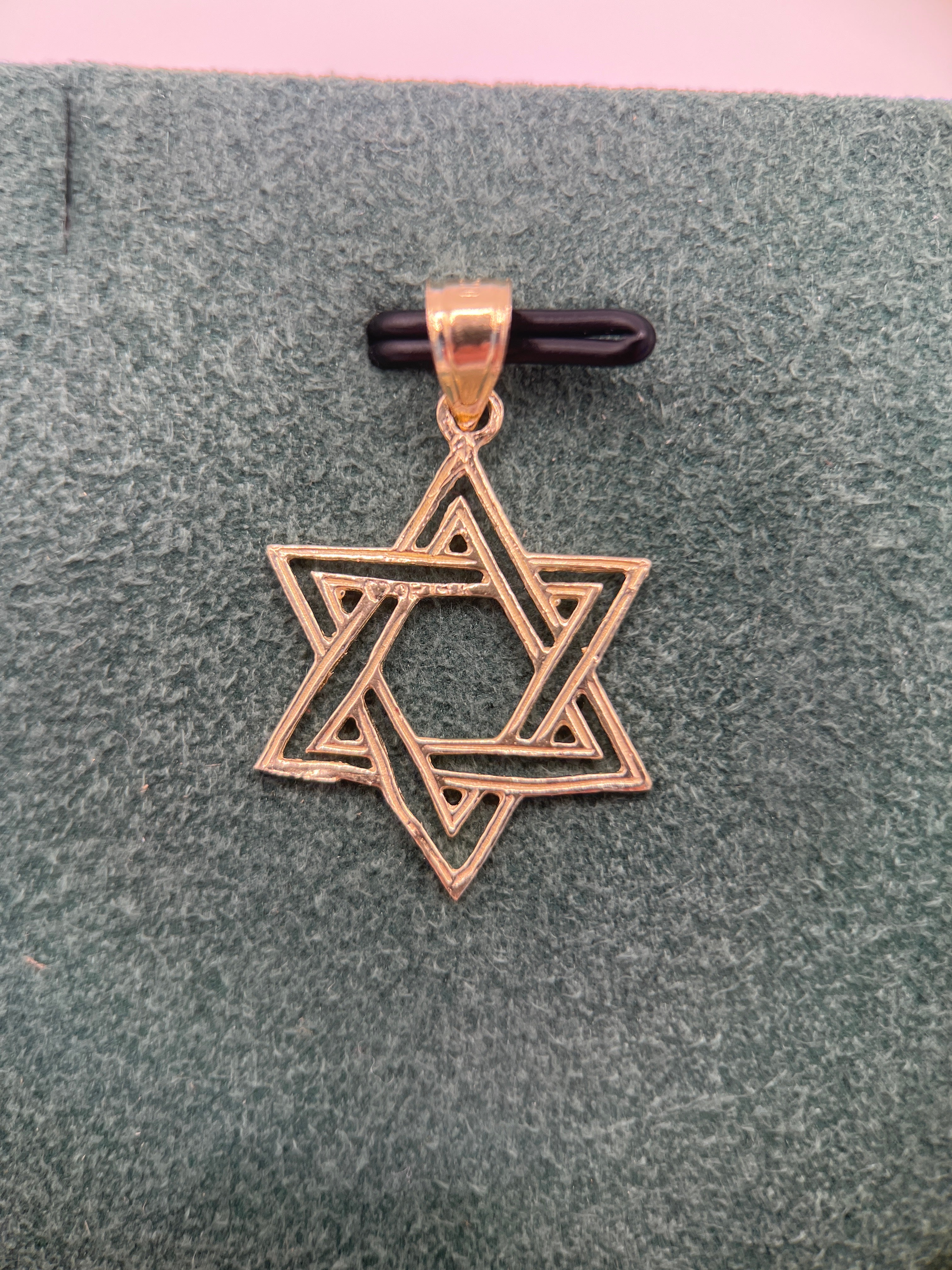 Colgante Estrella de David de oro amarillo de 10k