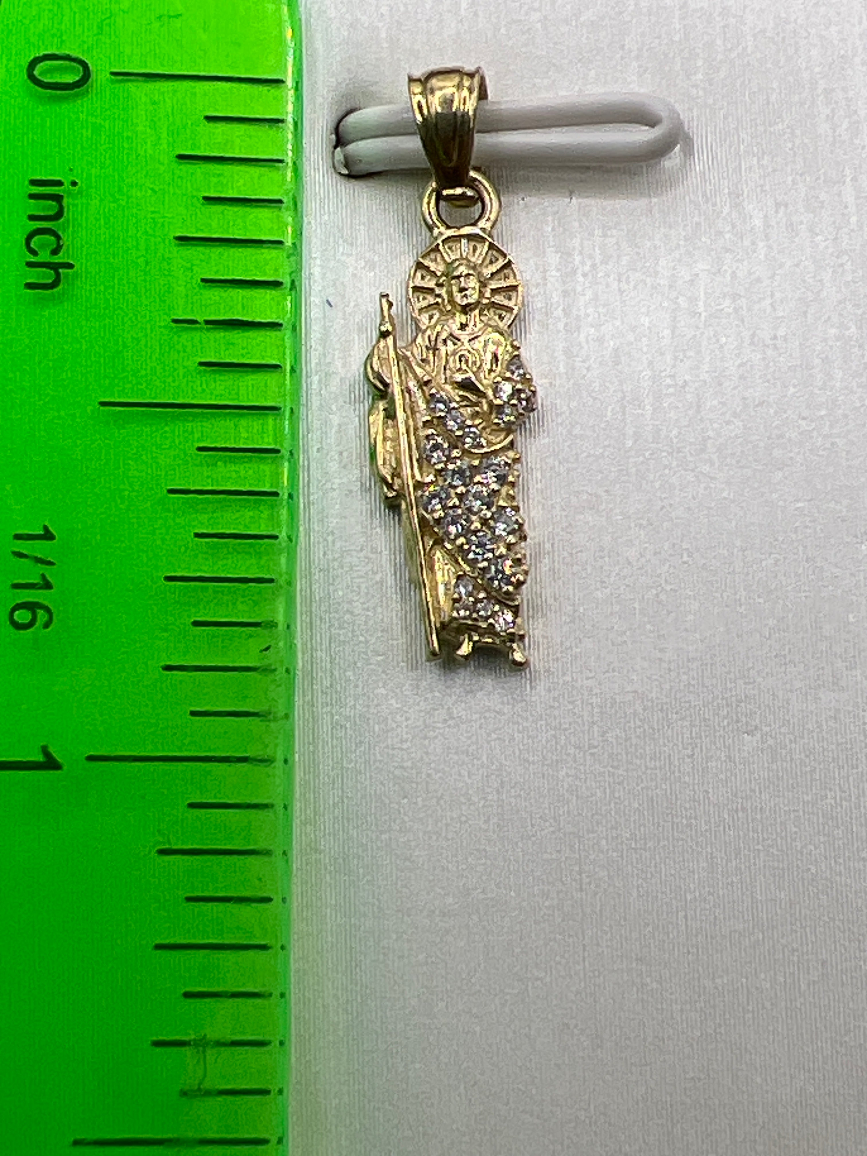 10k yellow gold St. Jude pendant